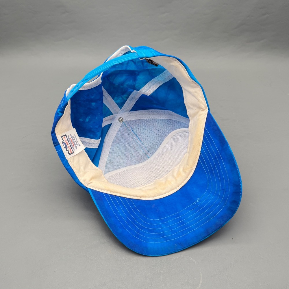 Vintage 90s Camel Smooth Character Joe Camel Blue Tie Die Nylon Snapback Hat - Picture 7 of 9